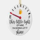 Dit kleine licht van mijn grappige kerst keramisch ornament (Rechts)