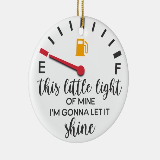 Dit kleine licht van mijn grappige kerst keramisch ornament (Rechts)