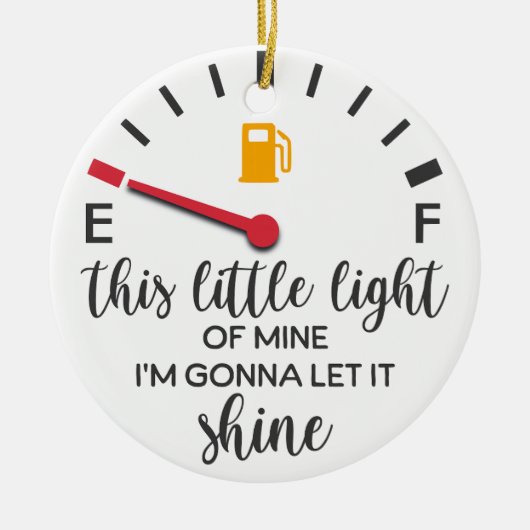 Dit kleine licht van mijn grappige kerst keramisch ornament (Voorkant)