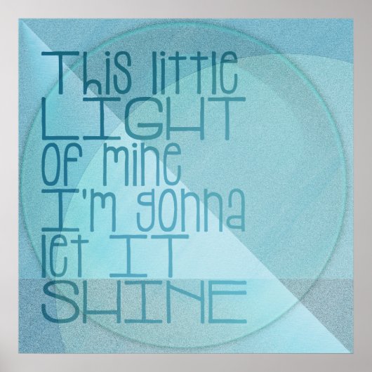 Dit kleine licht van mijn Inspirerend blauw Poster (Voorkant)