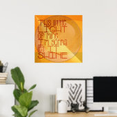 Dit kleine licht van mijn Inspirerend Poster (Thuiskantoor)