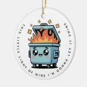 Dit kleine licht van mijn vuilnisbak keramisch ornament (Links)