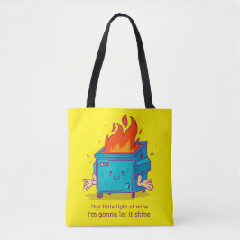 Dit kleine lichtje: Dumpster Fire Canvas tas