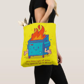 Dit kleine lichtje: Dumpster Fire Canvas tas (Dichtbij)