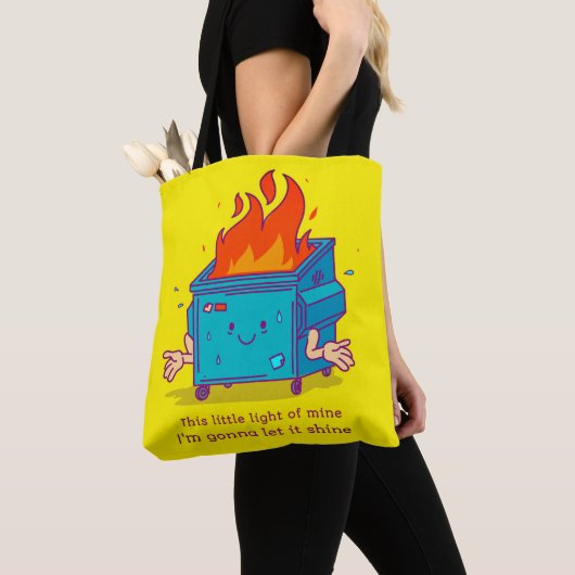 Dit kleine lichtje: Dumpster Fire Canvas tas (Dichtbij)