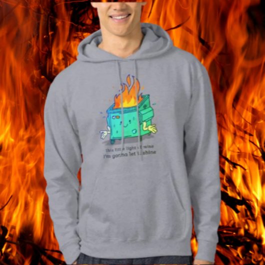 Dit kleine lichtje: een vuilnisbak hoodie