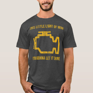 Dit kleine lichtje van mijn T-shirt Check Engine