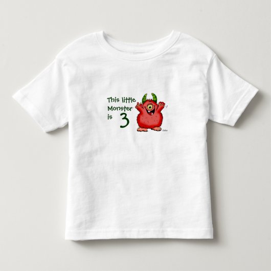 Dit kleine monster is 3 kinder shirts (Voorkant)