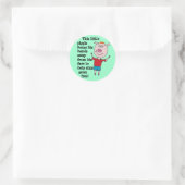 Dit kleine piggie 1 ronde sticker (Tas)