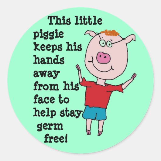 Dit kleine piggie 1 ronde sticker (Voorkant)