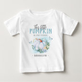 Dit Kleine Pompoen Verjaardags Baby Blauwe T-Shirt (Voorkant)