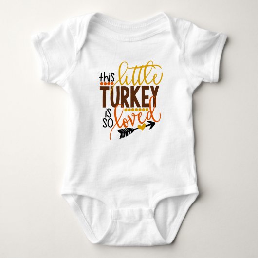 Dit kleine Turkije is zo geliefd bij Baby-pooier. Romper (Voorkant)
