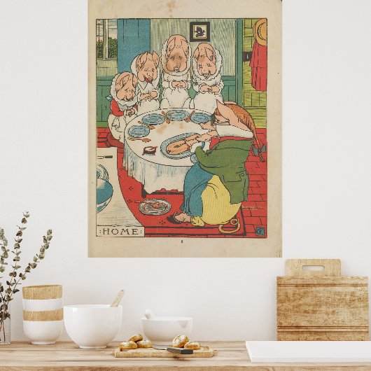Dit kleine varken ging naar de markt 1870 - Home Poster (Keuken)