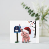 Dit kleine varken vakantie post Kaart Briefkaart (Staand voorkant)