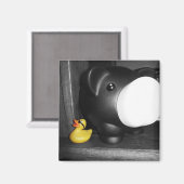 'Dit kleine varkentje' rubberen eendenmagneet Magneet (Voorkant / Achterkant)