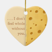 "Dit klinkt misschien kaasachtig" Cute Romantic Va Keramisch Ornament (Achterkant)