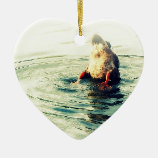 Dit komt op! Duck Butt Keramisch Ornament (Voorkant)