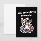 Dit konijn houdt van boogie! bedankkaart (Voorkant / Achterkant)