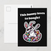 Dit konijn houdt van boogie! briefkaart (Voorkant / Achterkant)