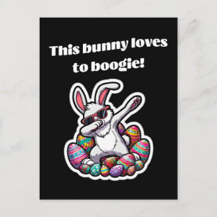 Dit konijn houdt van boogie! briefkaart