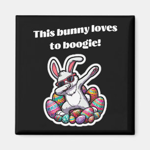 Dit konijn houdt van boogie! magneet