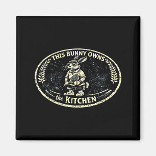 Dit konijn is eigenaar van het keuken konijn pickl magneet