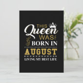 Dit Koningin Is Geboren In Augustus Verjaardagscad Kaart (Staand voorkant)