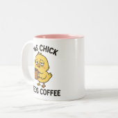 Dit kuiken heeft koffie nodig tweekleurige koffiemok (Voorkant links)