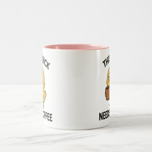 Dit kuiken heeft koffie nodig tweekleurige koffiemok (Center)