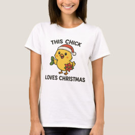 Dit kuiken houdt van Kerstmis T-shirt
