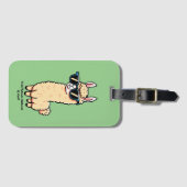 Dit lama drama is een echte eigenzinnige pose in z bagagelabel (Voorkant (horizontaal))