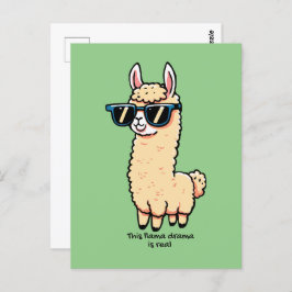 Dit lama drama is een echte eigenzinnige pose in z briefkaart