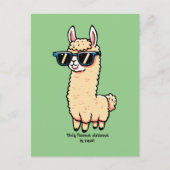 Dit lama drama is een echte eigenzinnige pose in z briefkaart (Voorkant)