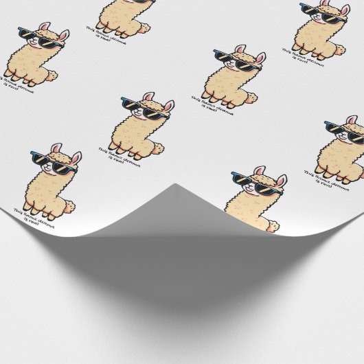 Dit lama drama is een echte eigenzinnige pose in z cadeaupapier (Hoek)