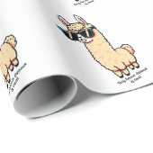 Dit lama drama is een echte eigenzinnige pose in z cadeaupapier (Rol Hoek)