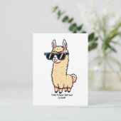 Dit lama drama is een echte eigenzinnige pose in z feestdagenkaart (Staand voorkant)