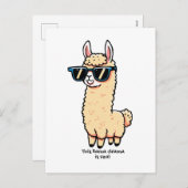 Dit lama drama is een echte eigenzinnige pose in z feestdagenkaart (Voorkant / Achterkant)