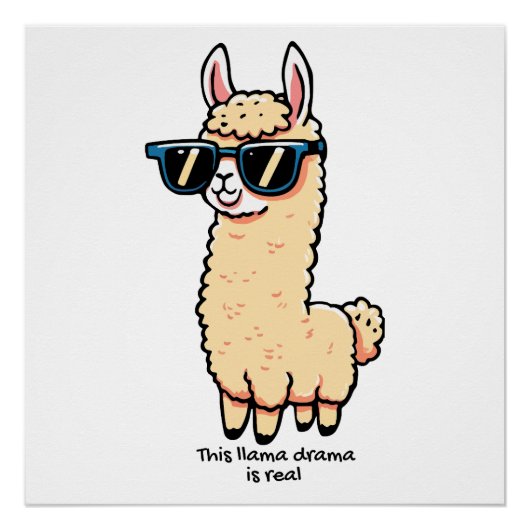 Dit lama drama is een echte eigenzinnige pose in z perfect poster (Voorkant)