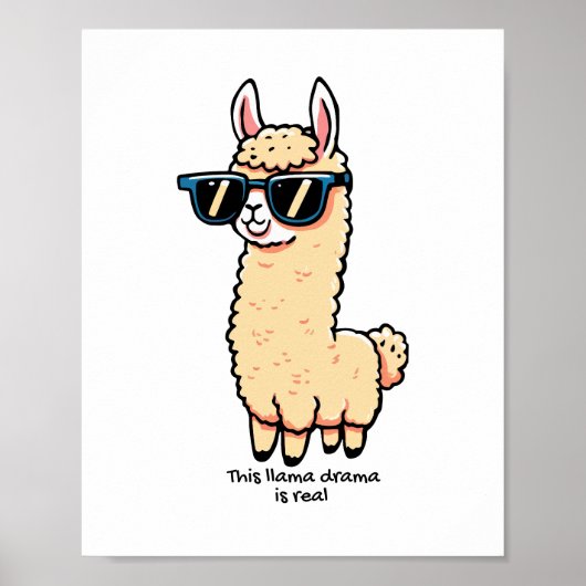 Dit lama drama is een echte eigenzinnige pose in z poster (Voorkant)