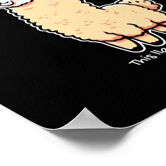 Dit lama drama is een echte eigenzinnige pose in z poster (Hoek)