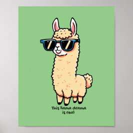 Dit lama drama is een echte eigenzinnige pose in z poster