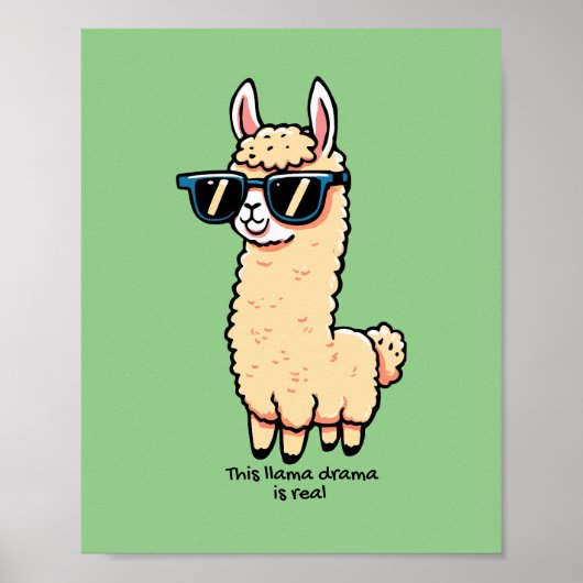 Dit lama drama is een echte eigenzinnige pose in z poster (Voorkant)