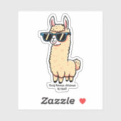 Dit lama drama is een echte eigenzinnige pose in z sticker (Vel)