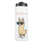 Dit lama drama is een echte eigenzinnige pose in z thermosbeker (Voorkant)