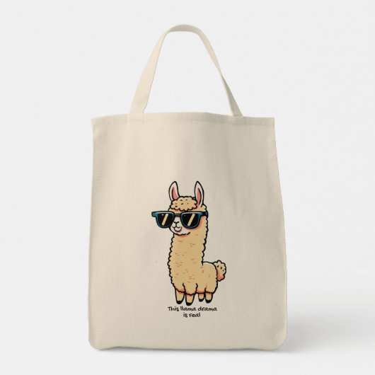 Dit lama drama is een echte eigenzinnige pose in z tote bag (Achterkant)