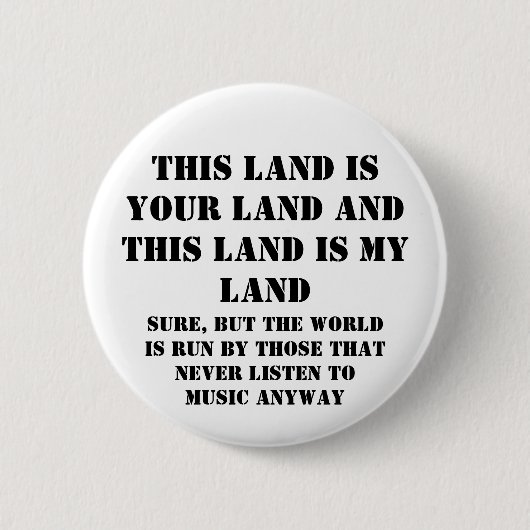 Dit land is mijn land ronde button 5,7 cm (Voorkant)