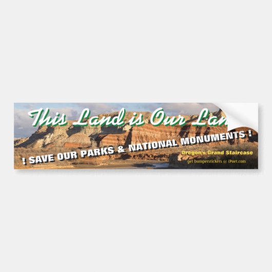 DIT LAND IS ONS LAND. Grote trap van UTAH - Bumpersticker (Voorkant)