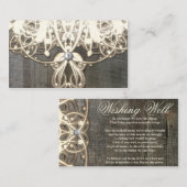 Dit land Kant en Hout Rustiek Wensende Goed Informatiekaartje (Voorkant / Achterkant)