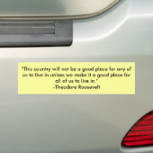 "Dit land zal geen goede plek zijn voor een ... Bumpersticker (Op auto)