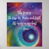 Dit langzame citaat van Rumi Celestial Poster (Voorkant)